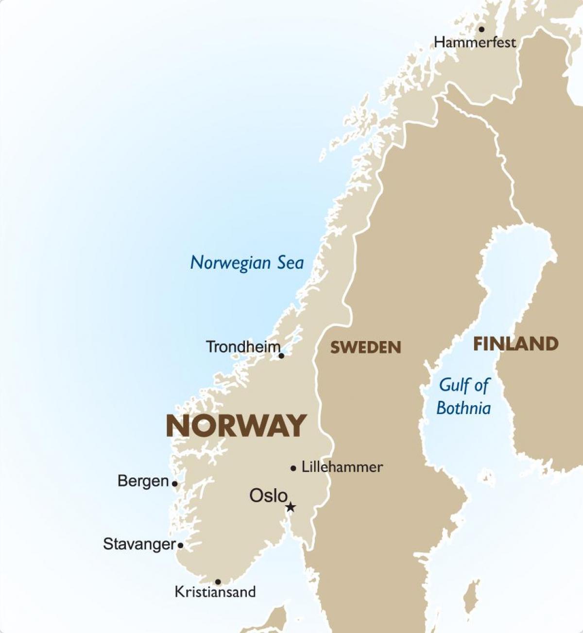 Norge hovedstaden kart