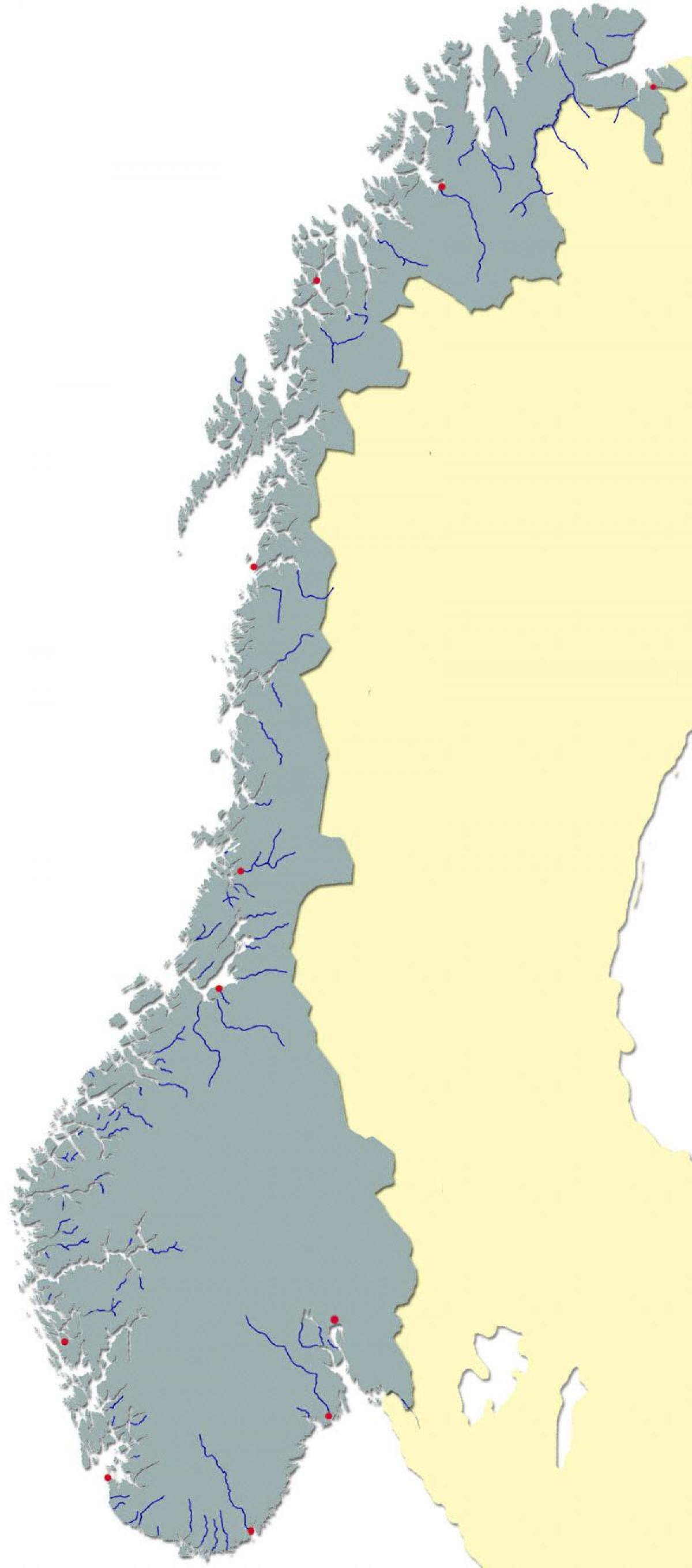 Kart over Norge elven