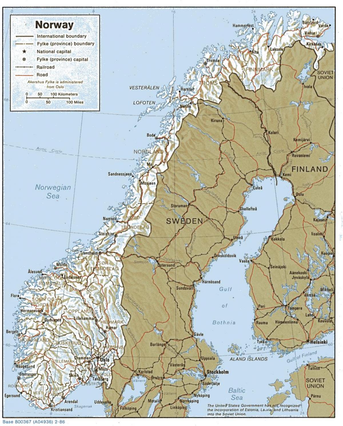 geografisk kart norge Norge geografi kart   Geografiske kart over Norge (Nord Europa 