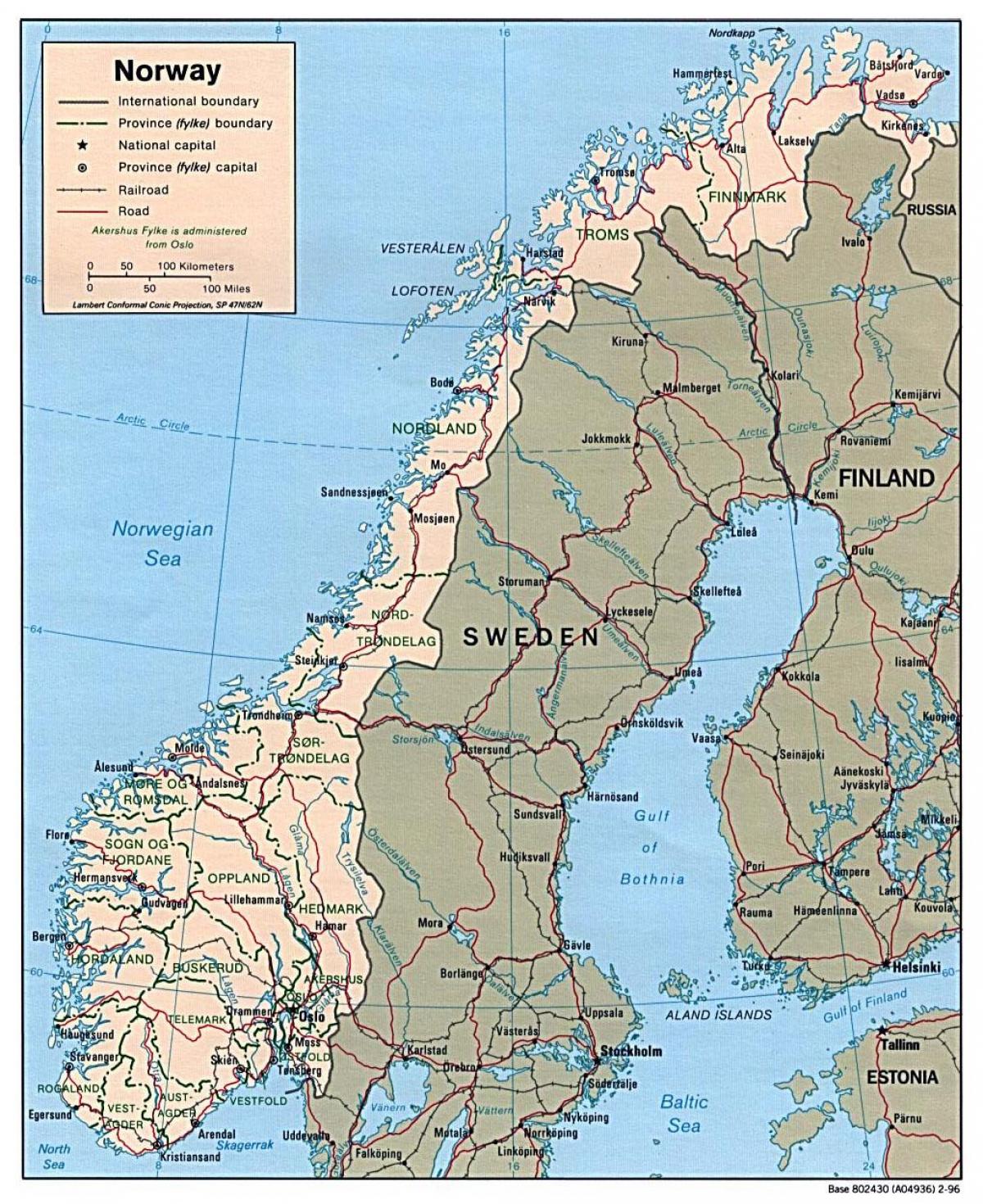 kjøring kart over Norge
