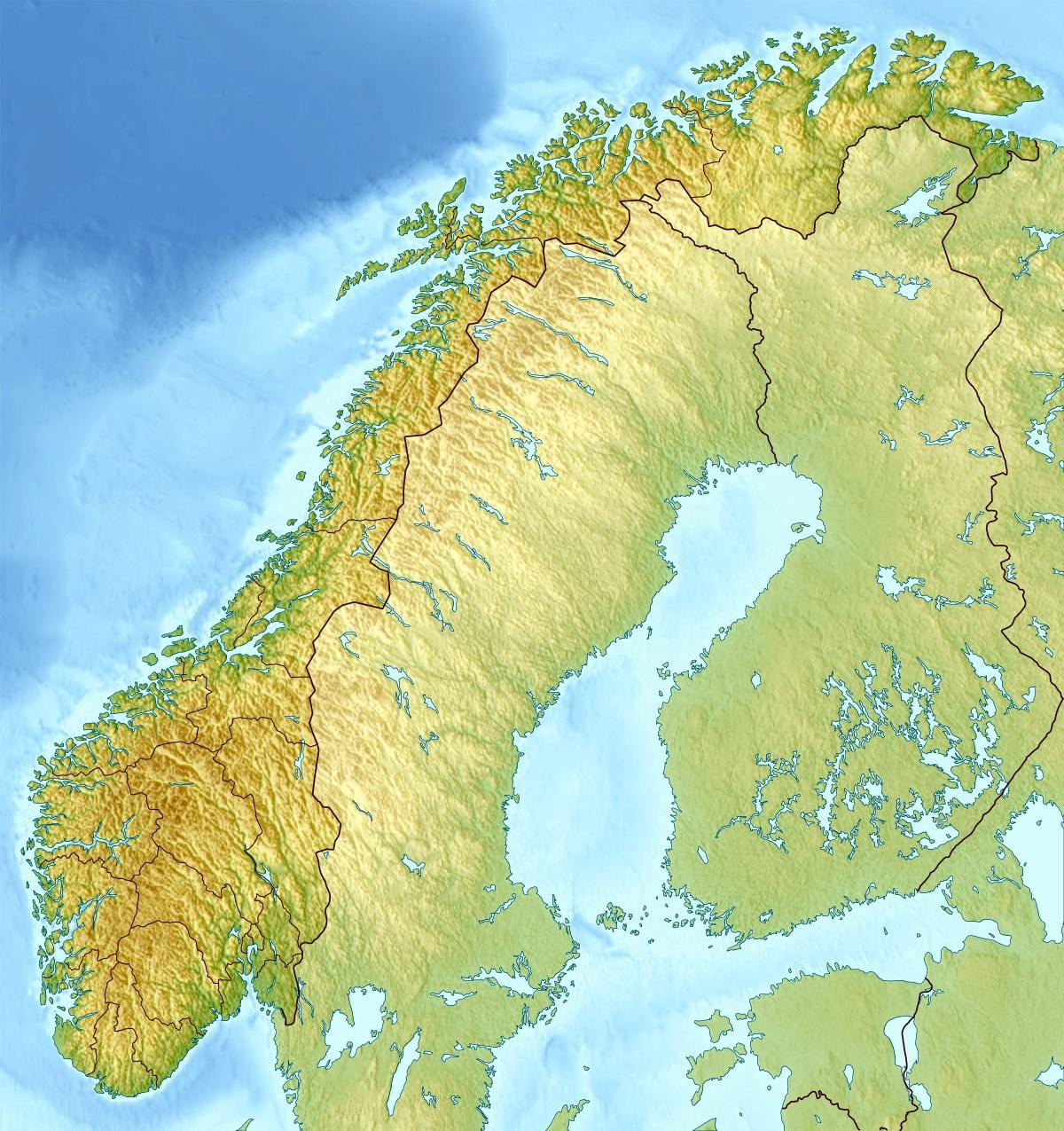 Kart av cloud Norge