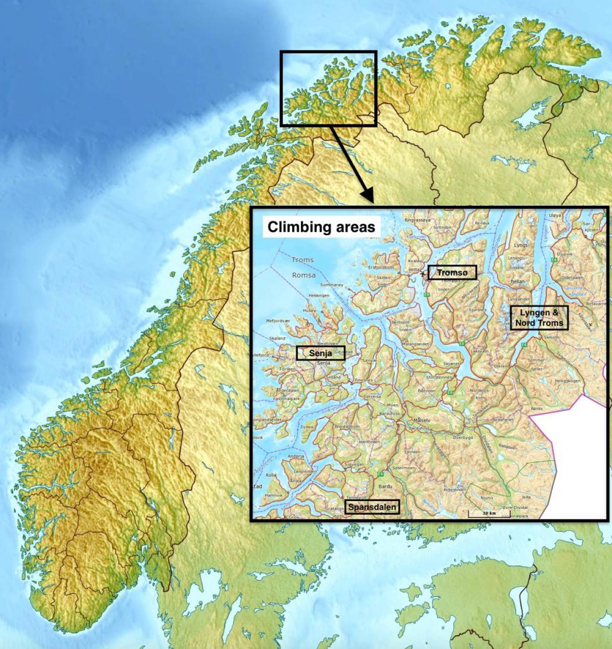 tromsø Norge kart