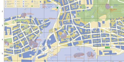 Ålesund Norge kart over byen