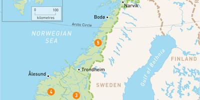 Kart over alta Norge