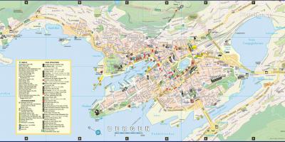 Bergen Norge kart over byen