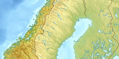 Kart av fysiske Norge