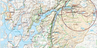 Hardangerfjorden Norge kart