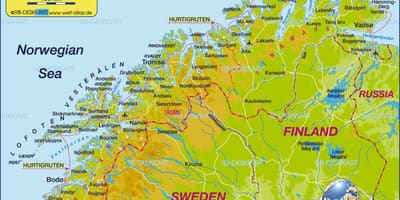 Kart over kirkenes, Norge