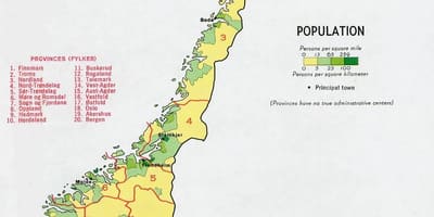 Norge befolkning kart