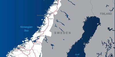 Bomveier Norge kart