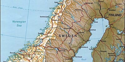 Kart over Norge fjell