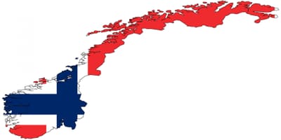 Norge kart flagg