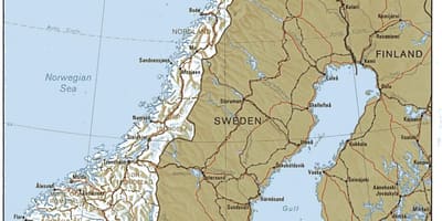 Geografiske kart over Norge