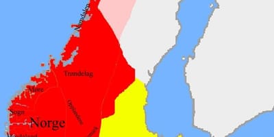 Kart over Norge grenser