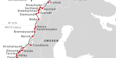 Kart over Norge porter