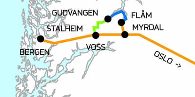 Kart over Norge i et nøtteskall