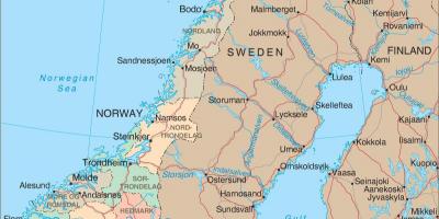 Et kart over Norge