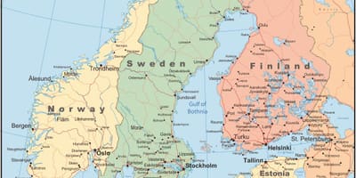 Kart over Norge land