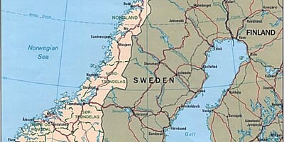 Kart over Norge latitude
