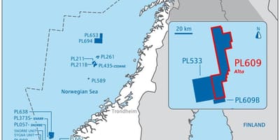 Kart over Norge olje