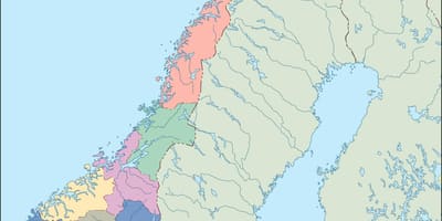 Kart over Norge vektor