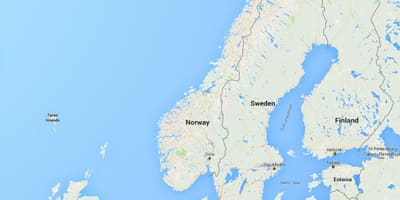 Kart over rafnes Norge