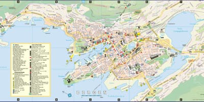 Street kart over bergen Norge